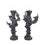 Guardians of the light Dragon Candle Holders (Set of 2) 28cm