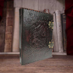 Small Lockable Leather Dream Book With Embossed Tree Of Life 25cm