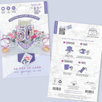 Second Nature 50th Birthday Flowers Pop Up Greeting Card