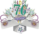 Happy 70th Birthday Pop-Up Greeting Card