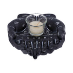 Palmist's Guide Black Chiromancy Hands Candle Holder 22.3cm