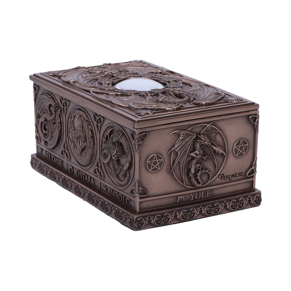 Anne Stokes Dragons of the Sabbats Tarot Box Bronze 14.5cm