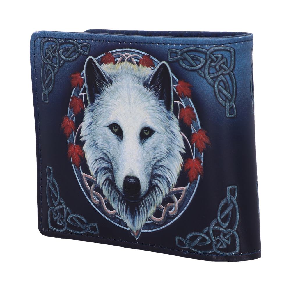 Lisa Parker Guardian of the Fall White Autumn Wolf Wallet