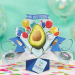 Avo Great Birthday Avocado Pop-Up Greeting Card