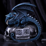 Blue Dragon and Skulls Year Keeper Gothic Calendar 14cm
