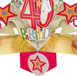 Happy 40th Birthday Pop-Up Greeting Card