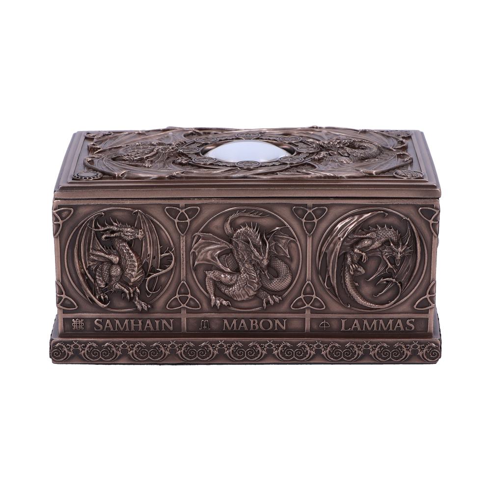 Anne Stokes Dragons of the Sabbats Tarot Box Bronze 14.5cm