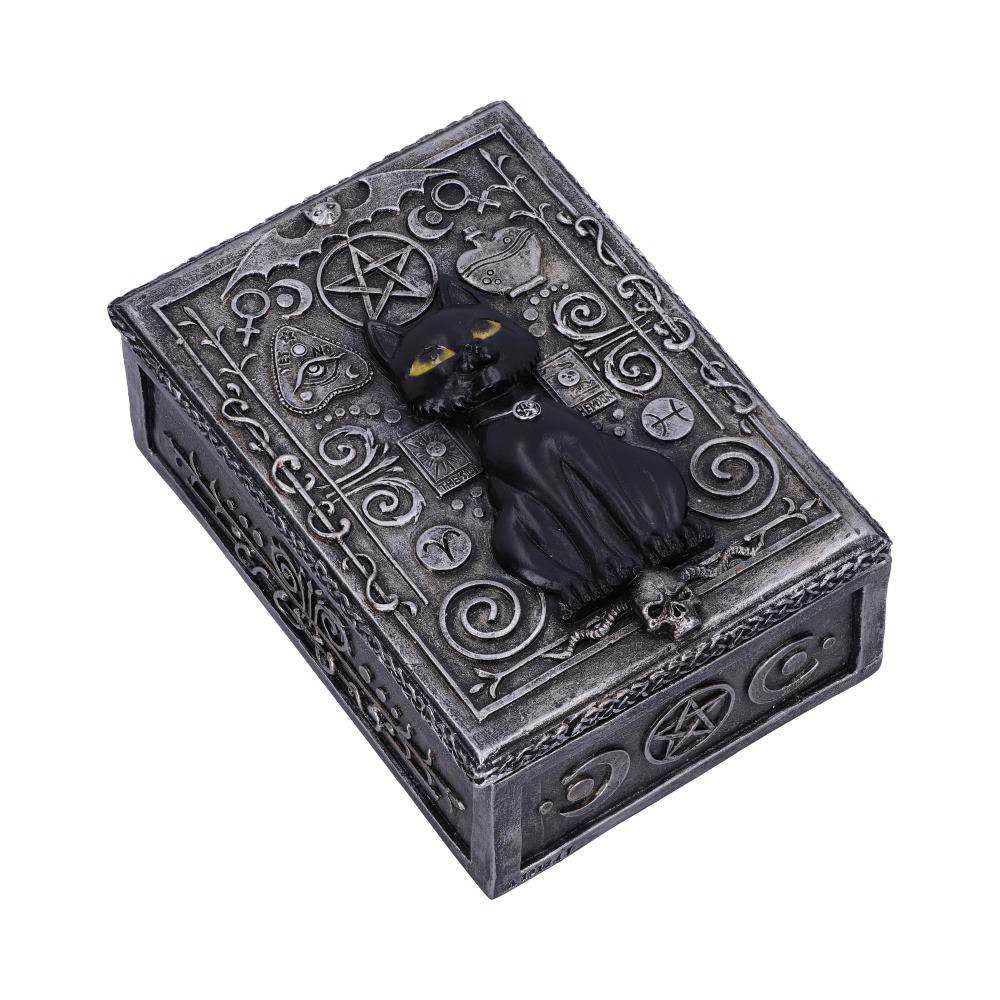 Familiar Spell Black Cat Sigil Trinket Box 13.7cm