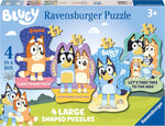Ravensburger Bluey Toys - 4 Large Shaped Jigsaw Puzzles