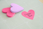 Post-it Notes - 1 Block of 225 Heart Shape Sticky Notes
