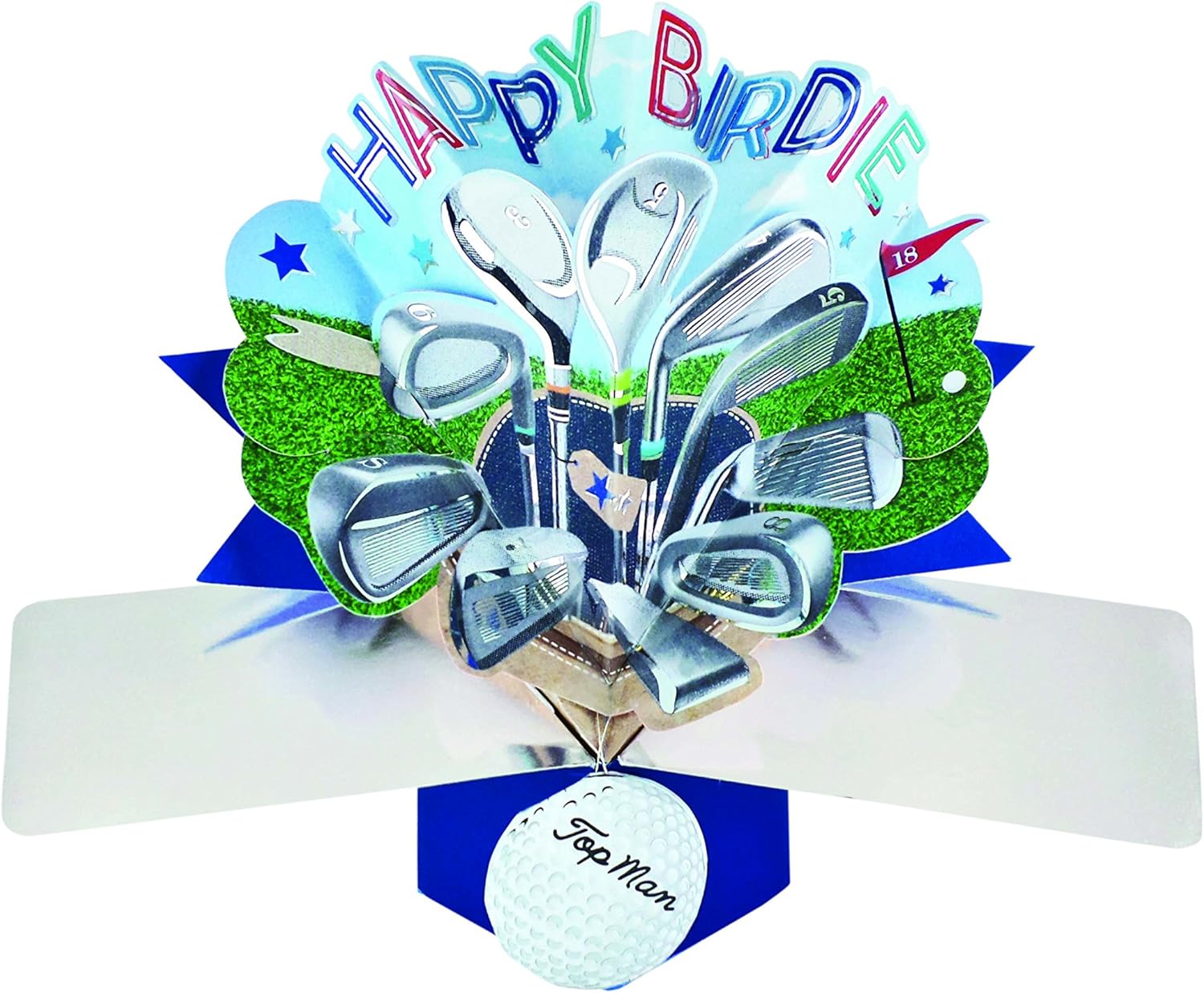 Happy Birdie Golf Pop-Up Greeting Card