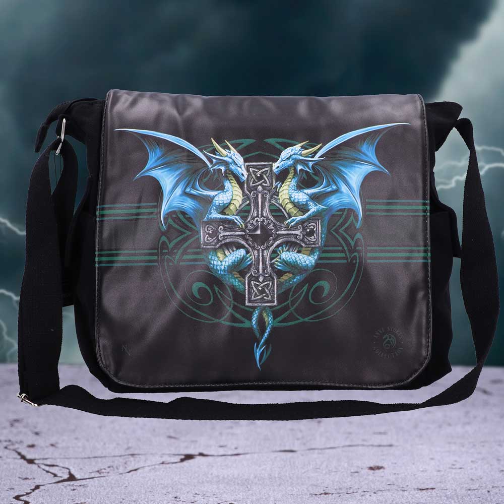 Gothic Fantasy Dragon Duo Messenger Bag by Anne Stokes 40cm
