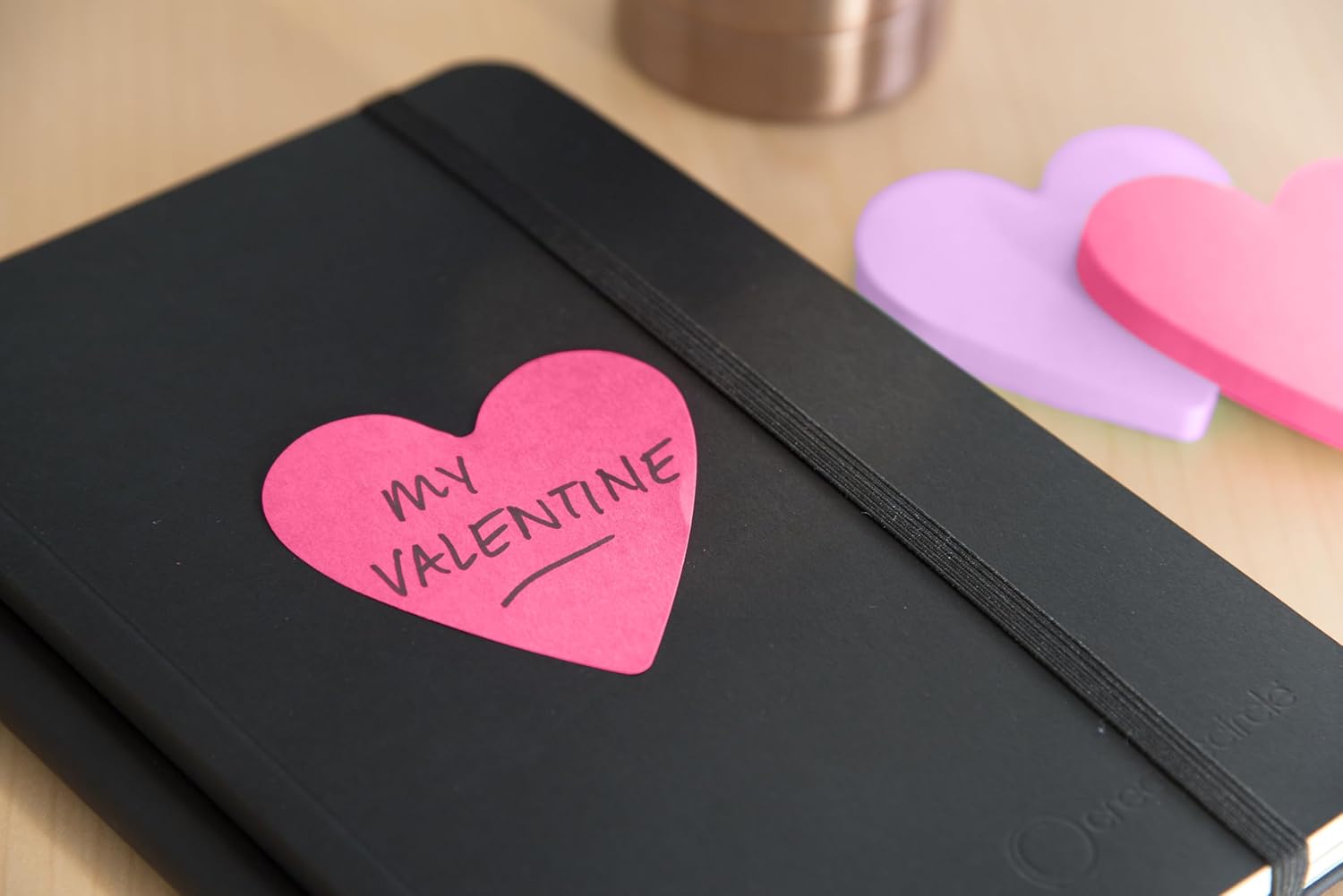 Post-it Notes - 1 Block of 225 Heart Shape Sticky Notes