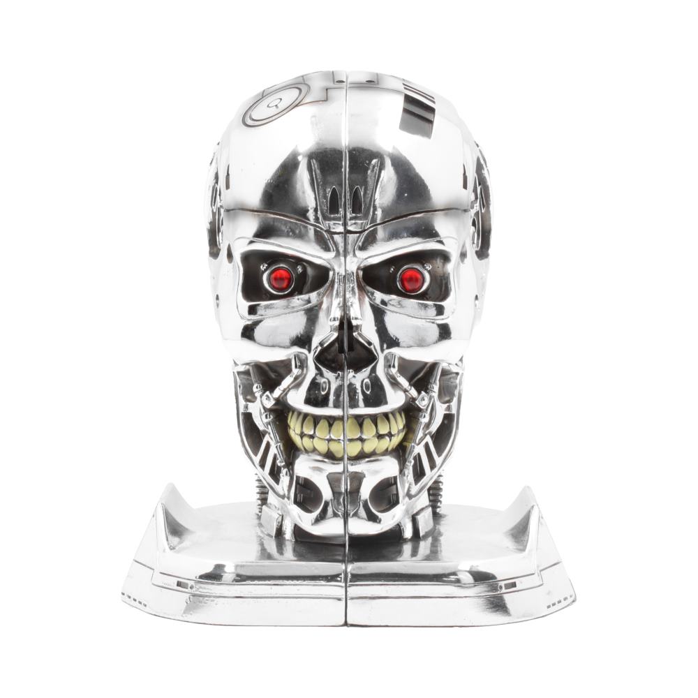 T-800 Terminator 2 Judgement Day T2 Head Bookends 18.5cm