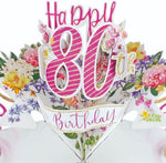 Happy 80th Birthday Pop-Up Greeting Card