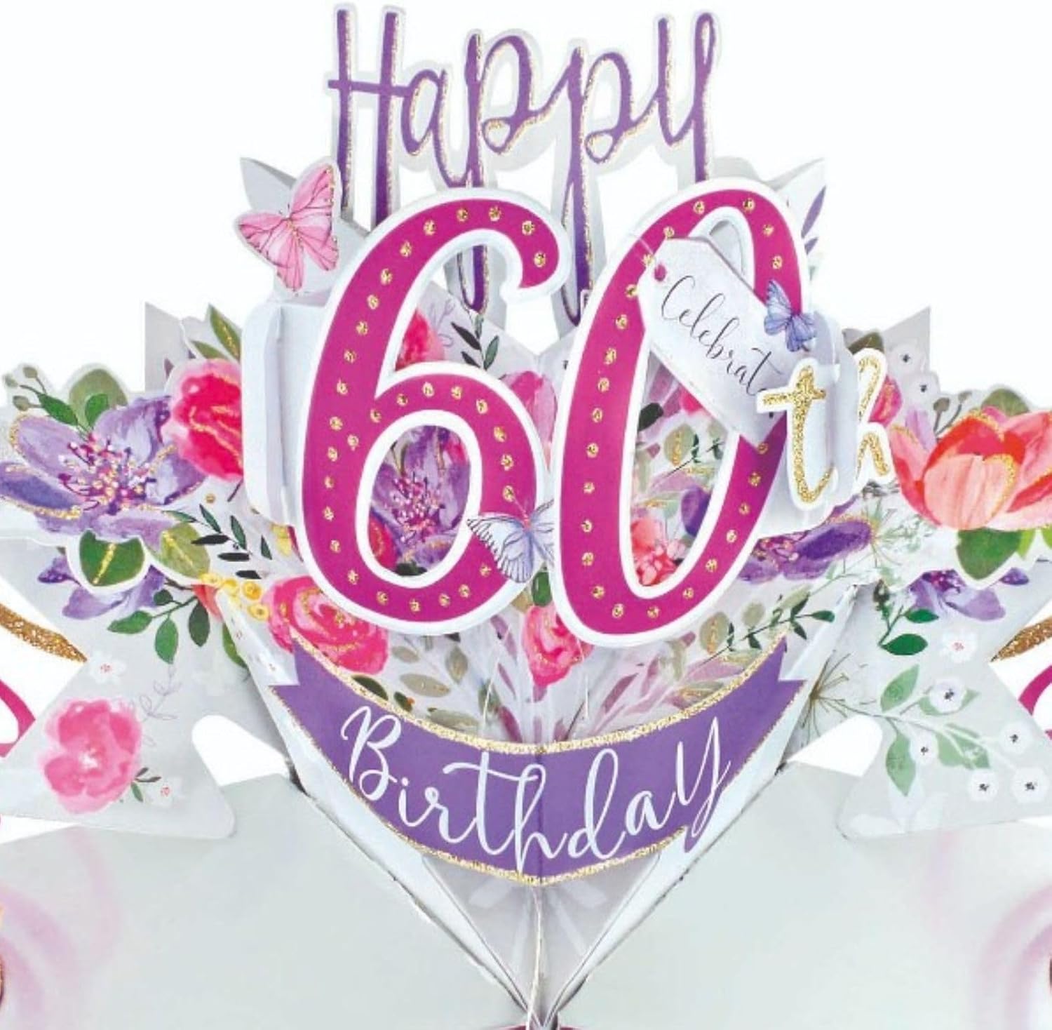 Female 60th Birthday Pop-Up Greeting Card