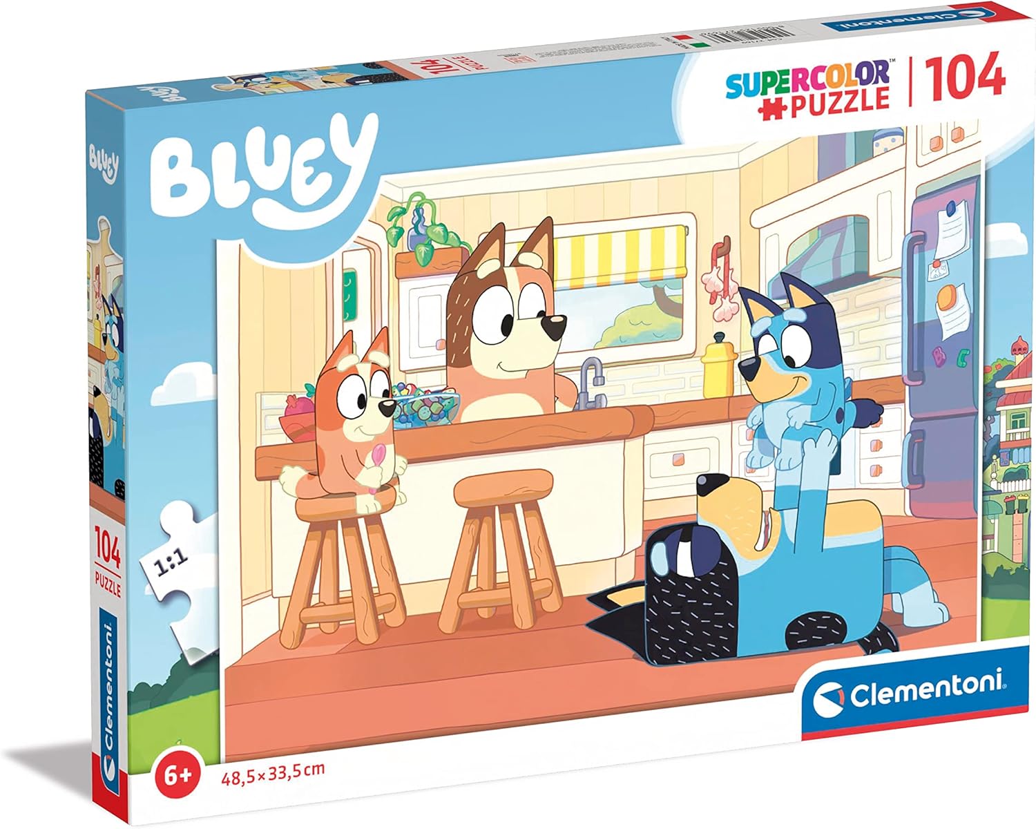 Clementoni - 27169 - Supercolor Puzzle Bluey - 104 Pieces - Jigsaw Puzzle