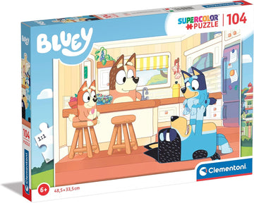 Clementoni - 27169 - Supercolor Puzzle Bluey - 104 Pieces - Jigsaw Puzzle