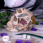 Natural Bone Coloured Traditional, Tribal Tattoo Fund Skull