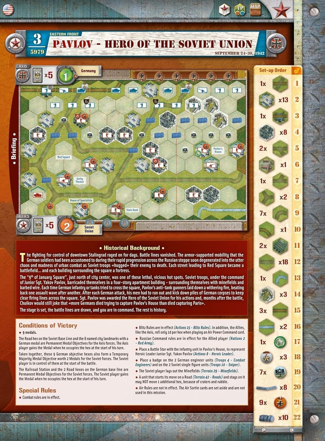 Memoir '44 Sword of Stalingrad Battle Map EXPANSION 