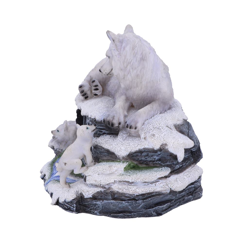 Mother's Watch White Wolf and Pups Calendar 13cm
