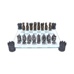 Raised Fantasy Kingdom Of The Dragon Chess Set With Corner Towers 43cm