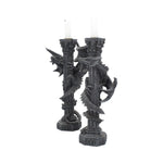 Guardians of the light Dragon Candle Holders (Set of 2) 28cm