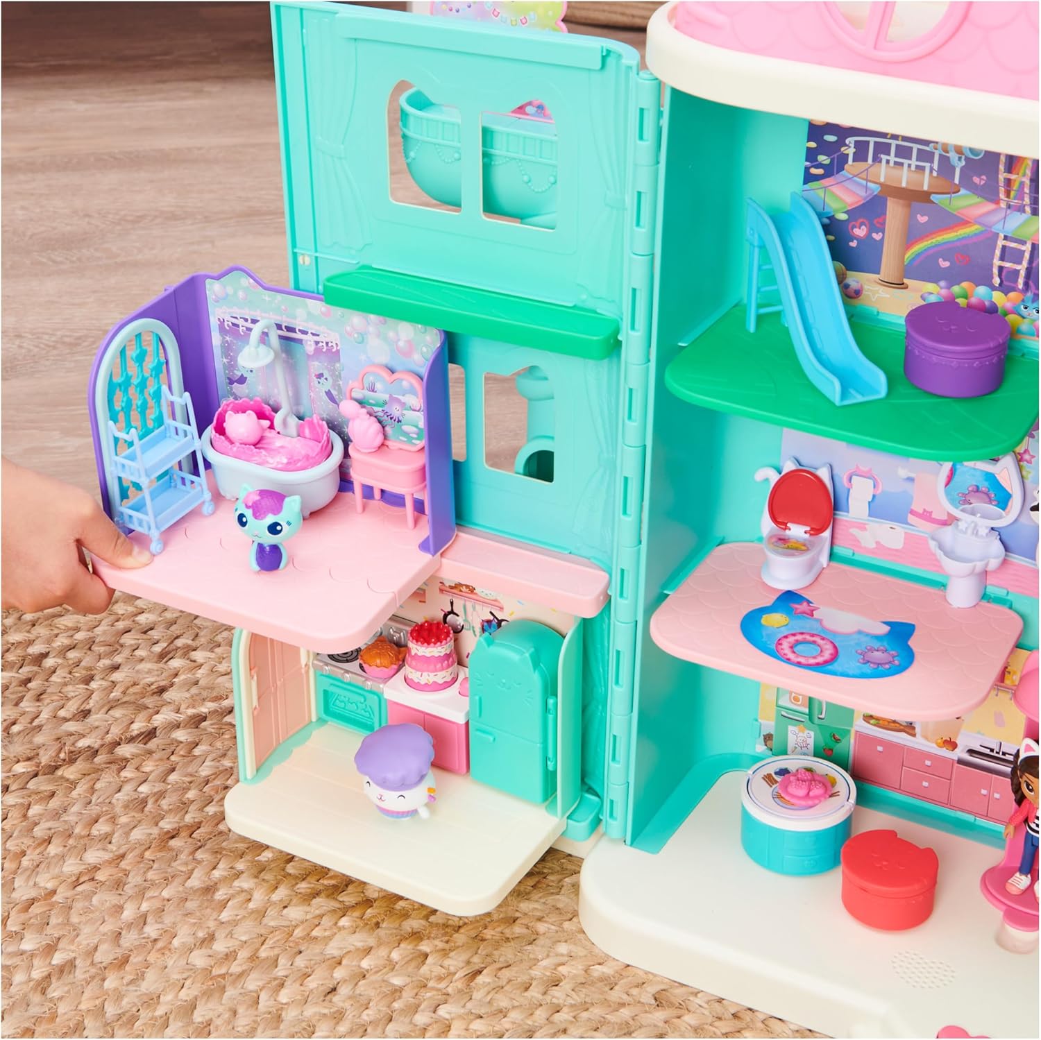 Gabby’s Dollhouse, Primp and Pamper Bathroom with Mercat Figure