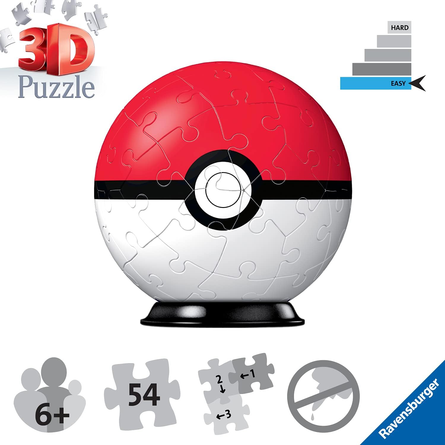Ravensburger Pokemon Pokeball - 3D Jigsaw Puzzle Ball