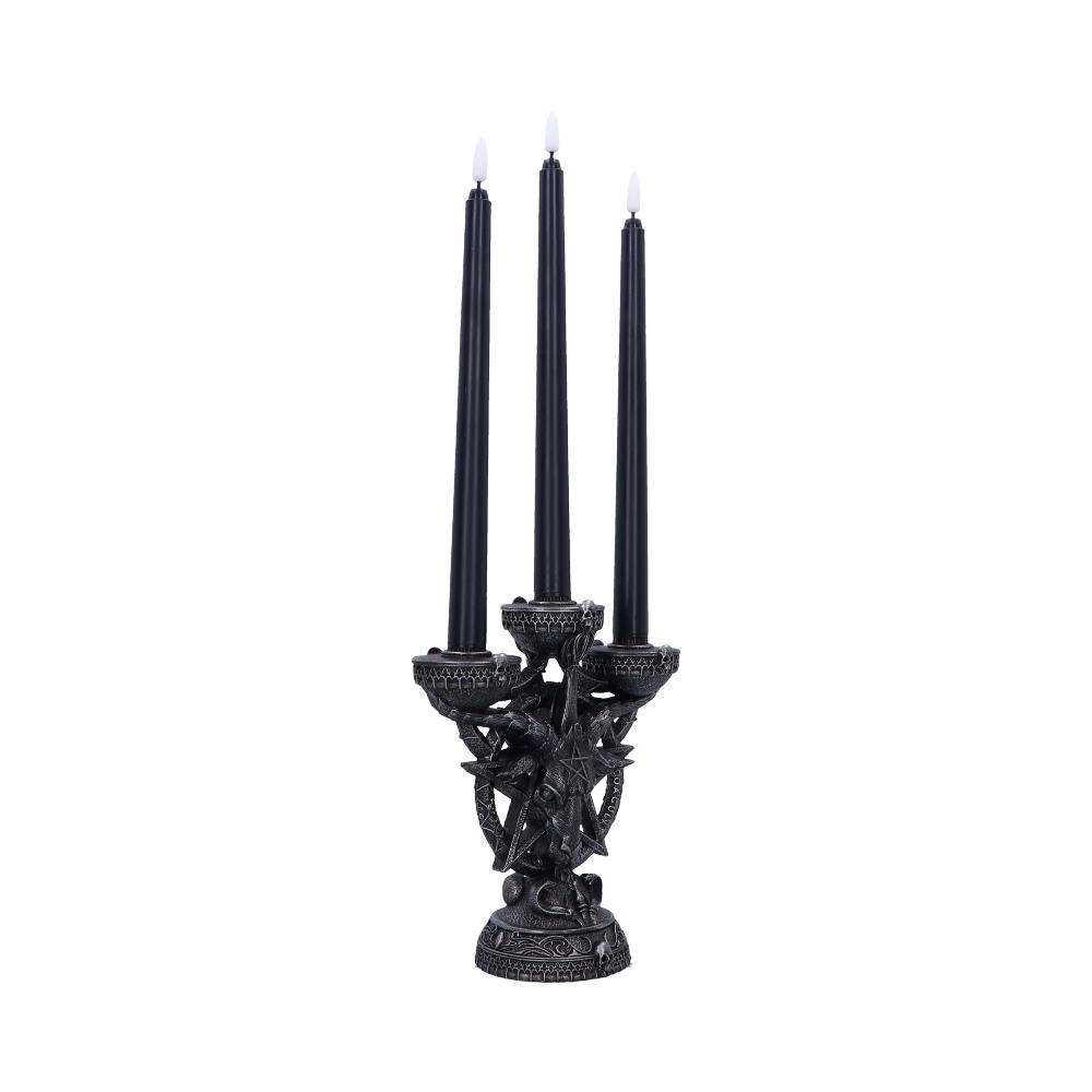 Baphomet's Radiance Candelabra with LED Candles 46cm