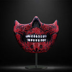 Fancy Dress Jewelled Masquerade Mask Cosplay (Red) 17.5cm