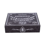 Black and White Spirit Board and Planchette Jewellery Storage Box with Mirror 25cm