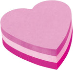 Post-it Notes - 1 Block of 225 Heart Shape Sticky Notes
