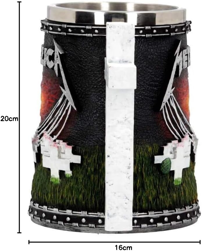 Nemesis Now Metallica Master of Puppets Tankard, Hand-Painted Resin