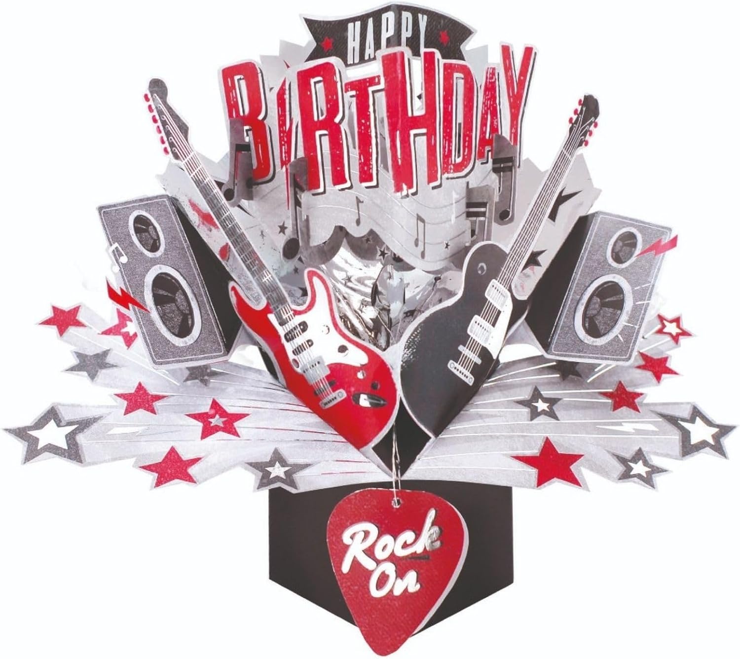 Happy Birthday Rock Pop-Up Greeting Card