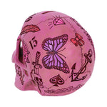 Pink Traditional Tribal Tattoo Fund Skull Money Box