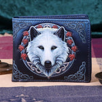 Lisa Parker Guardian of the Fall White Autumn Wolf Wallet