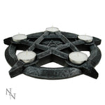 Pentagram Gothic Wiccan Tealight Holder 26cm